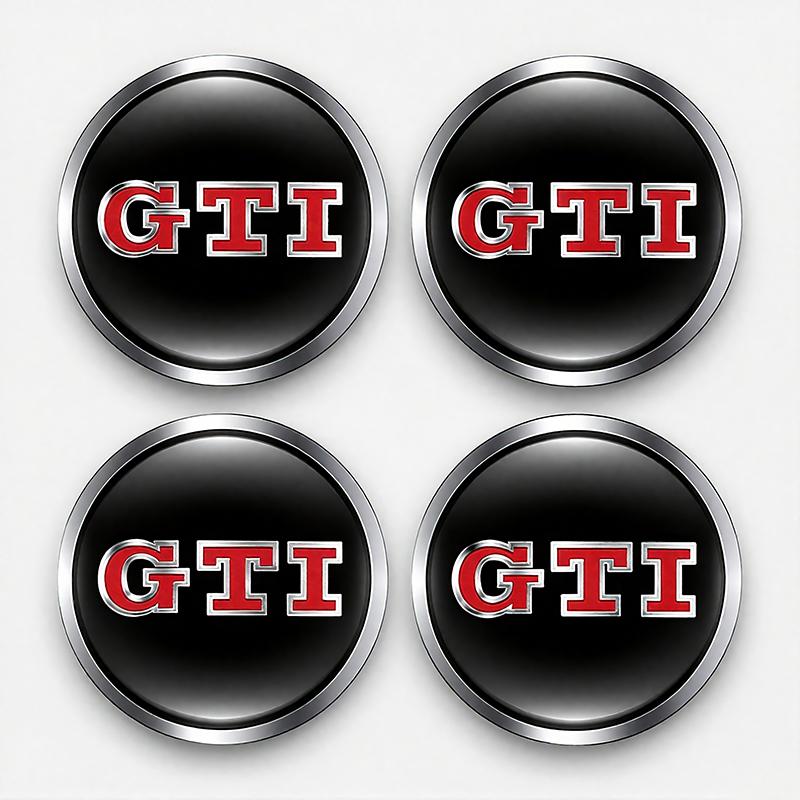 VW Car Accessories Wheel Center Cover Stickers Hub Cap Sticker Tire Valve For VW GTI Polo Passat Golf Tiguan Jetta T-ROC BeetleZF3