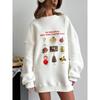 Versatile Cartoon Print Fleece-Lined Sweatshirt - Autumn/Winter Fashion