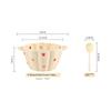 Dishes and Dishes Set Ceramic Underglaze Color Binaural Flower Love Pumpkin Cute Instant Noodle Bowl Household Simple and Modern