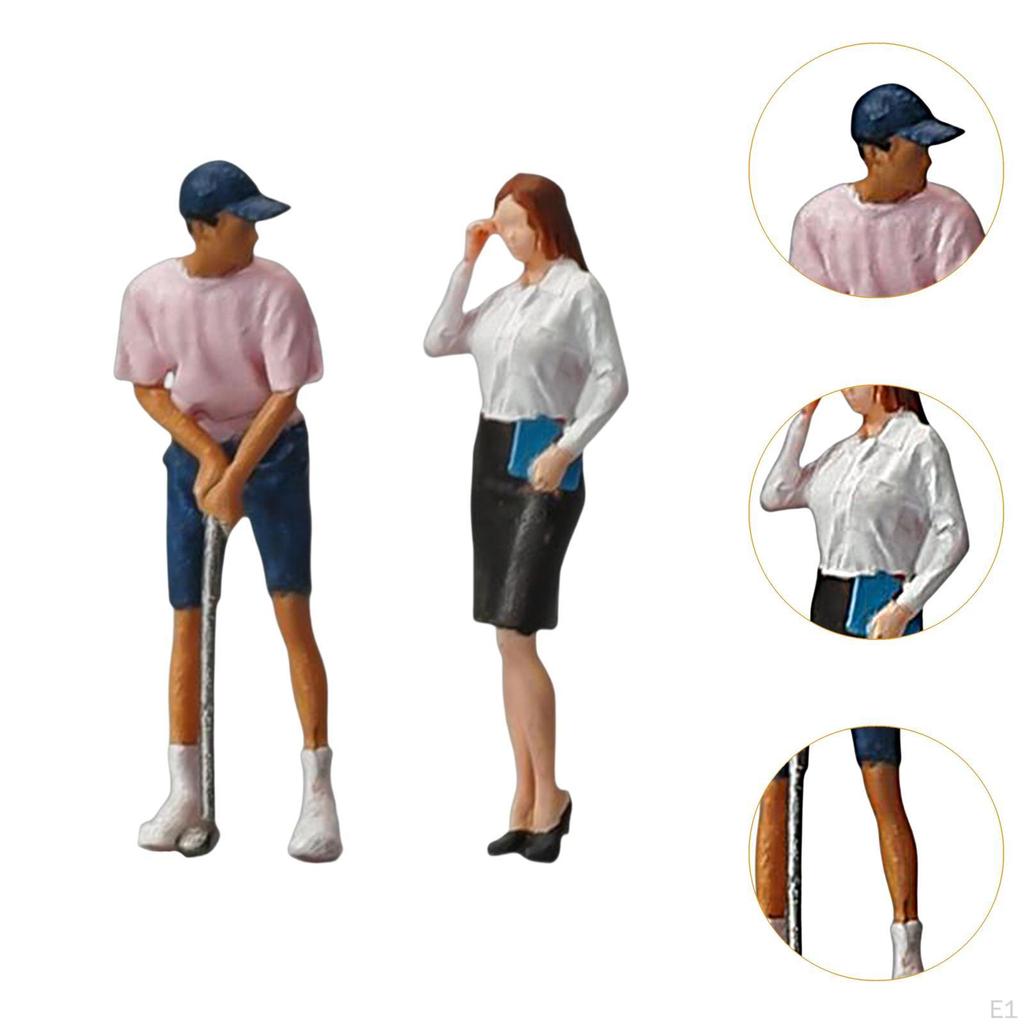 1/64 Фигурка человека, расписанная вручную, коллекция, микропейзаж, женщина-секретарь, миниатюра для самостоятельного изготовления