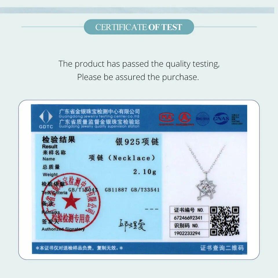 BAMOER стерлингового серебра 925 пробы блестящая звезда кулон ожерелье Pave установка CZ для женщин подарок на день рождения модные изящные ювелирные изделия подарок