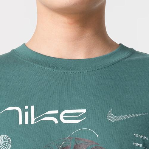 Nike Мужская зеленая футболка с коротким рукавом для фитнеса и тренировок на открытом воздухе