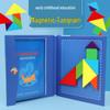 Магнитные блоки-пазлы танграм для детей, 3-6 лет