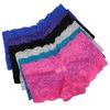 Women Boxer Shorts Sexy Lace Transparent Panties Boyshort Ladies Knickers Underwear Lingerie 6 Pcs