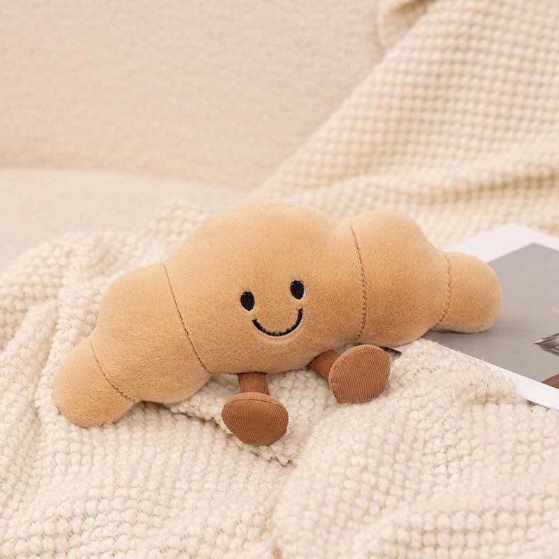 Милый милый плюшевый кулон-рожок в виде багета, французский десерт, кукла, брелок для сумки, кулон, хлеб