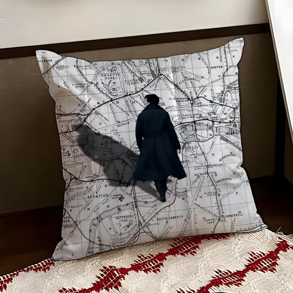 SSherlock HHolmes Cushion Cover Reversible Soft Durable Pillow Cover Home Car MultiScene Use for Daily Comfort