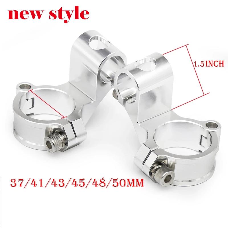 33 35 36 37 41 43 45 46 47 48 50 51 52 53mm 7/8" Universal CNC Motorcycle 1" Rised Handlebar Handle Bar Clip On Heads Clamps