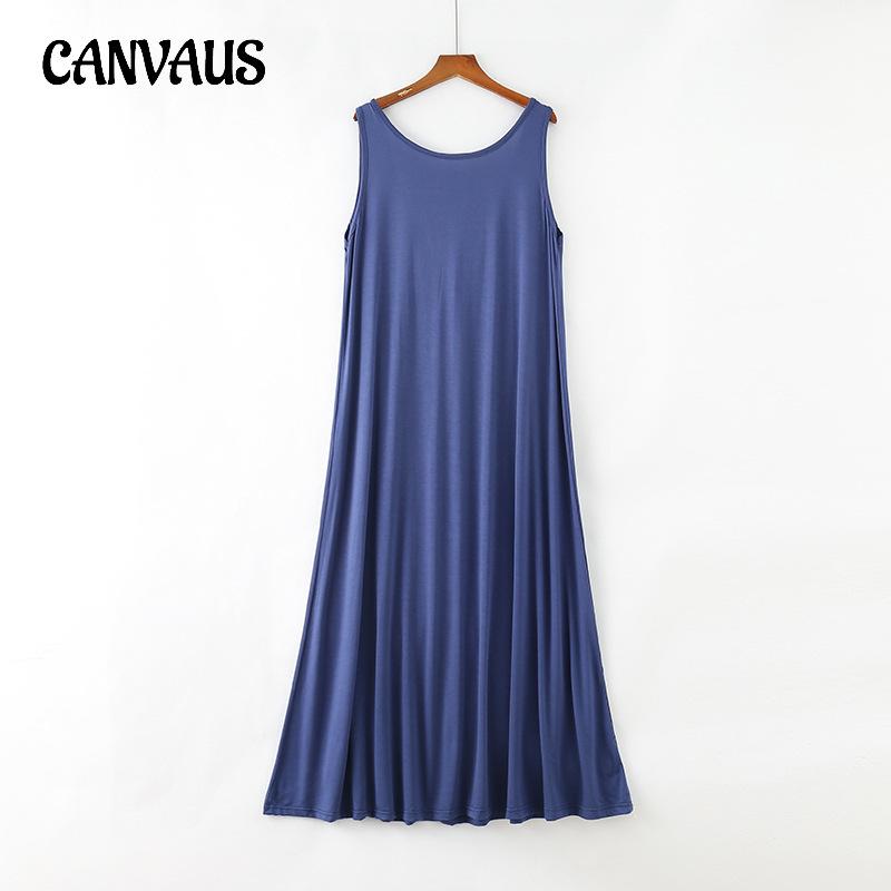 Летняя женская ночная рубашка с круглым вырезом, сексуальная, с завязками, длинное, свободное, большого размера, платье из модала