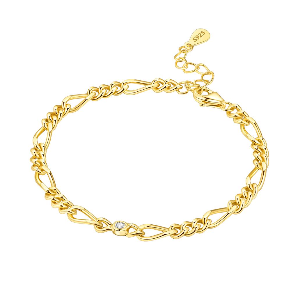 New 925 Silver Rose Gold Double-layer Heart Bracelet Chain Link Women Bracelet Birthday Festival Jewelry Gifts