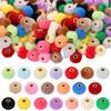 10/20/30pcs Fluffy Beads Soft Interval Beads Plush Ball Beads Pen Jewelry Making DIY Necklace Bracelet Earrings Keychain Hair Clip Crafts