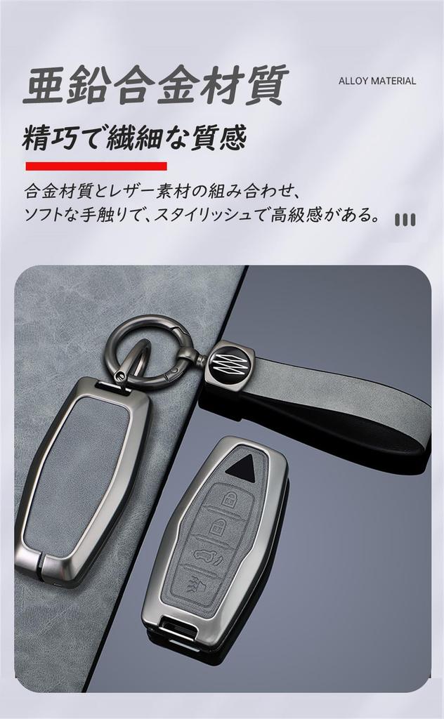[онто] Чехол для ключа Mitsubishi, Чехол для ключа, ПУ кожа, Сплав, Брелок, Новый Outlander, GN0W PHEV,