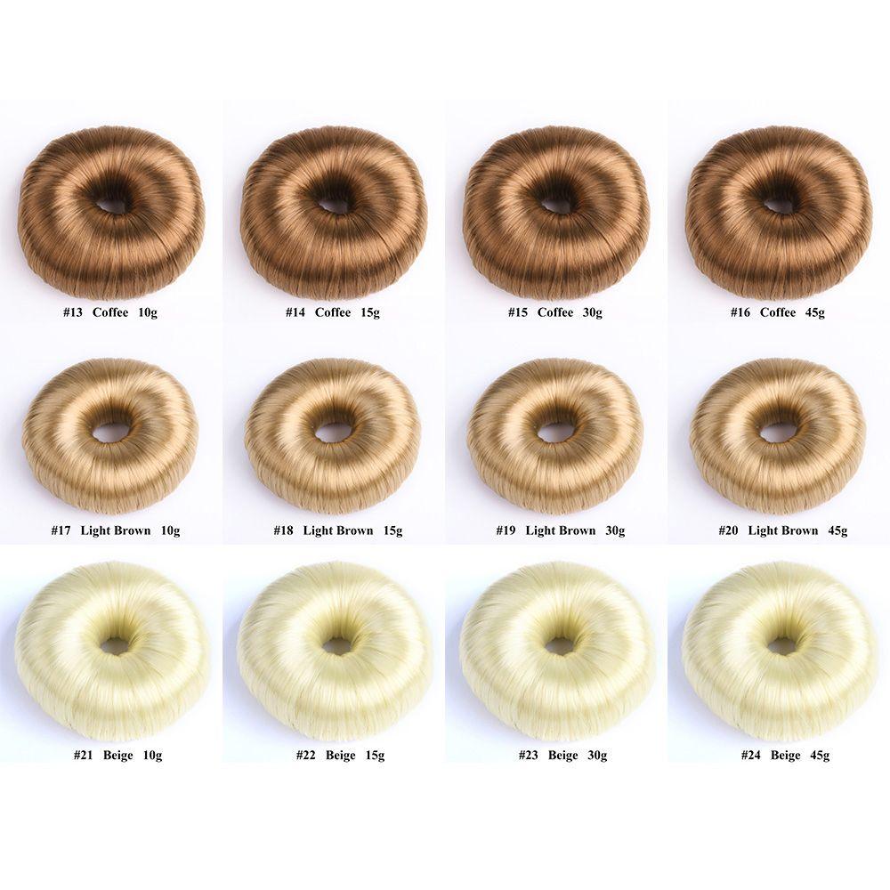 Fashion Elegant Black Hair Wig Hair Clip Brown Hair Styling Tools Hair Donut Shaper Bun Maker Hair Ring DIY