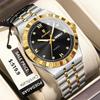 POEDAGAR Business Male Quartz Wristwatch Waterproof Luminous Week Date Watch For Men Stainless Steel Fashion Men's Watches Reloj