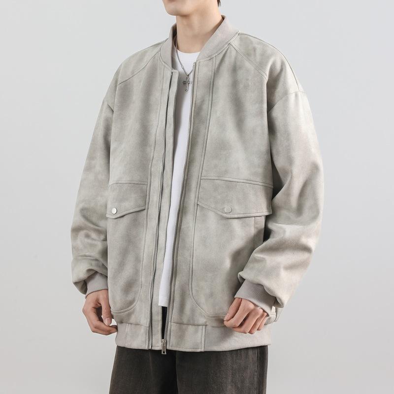 Весенняя Новая Куртка Свободная Рабочая Куртка Модная Кожаная Куртка Уличная Водонепроницаемая Кожаная Куртка Мужская Мотоциклетный Костюм