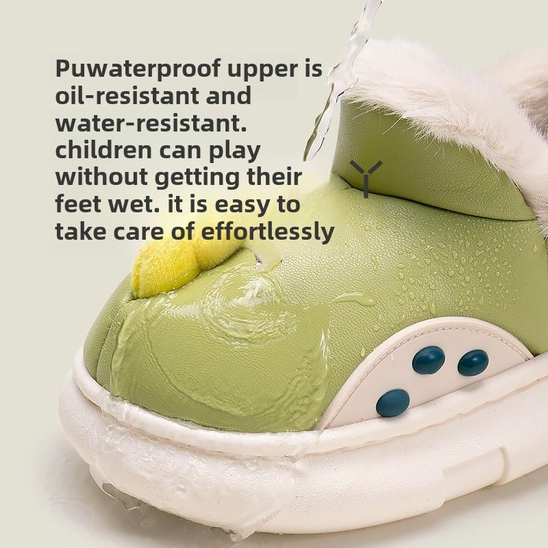 Детская теплая хлопковая обувь бархатная осенне-зимняя водонепроницаемая обувь для дома и отдыха на открытом воздухе пуховая хлопковая обувь