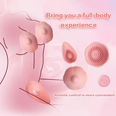 Беспроводной пульт дистанционного управления Массажер для груди для женщин - Вибрационный, Вакуумный, Из безопасного для кожи силикона, Легкий и плотно прилегающий дизайн