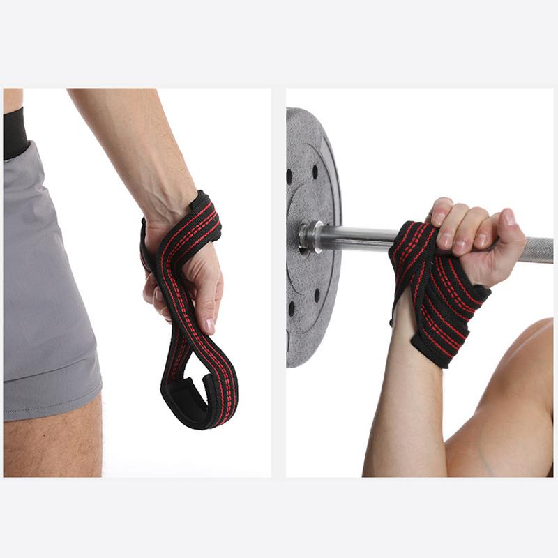 2 шт. браслет для тяжелой атлетики мужские фитнес-усилители для тяжелой атлетики противоскользящие ремни на запястьях перчатки для штанги гантели регулируемые фитнес-ленты
