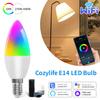 Умная светодиодная лампа WiFi E14 5 Вт 7 Вт 9 Вт Cozylife Candle Lamp 85-265 В RGB+CW с регулировкой яркости Управление с помощью приложения Работает с Alexa Google Home