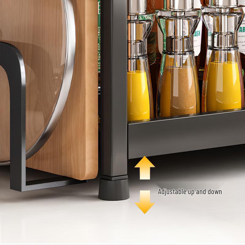 2-Tier Carbon Steel Kitchen Countertop Storage Rack