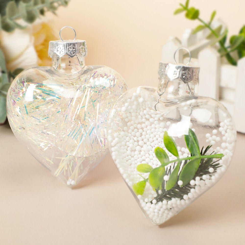 DIY Gifts Xmas Ornaments Plastic Christmas Tree Decoration Transparent Balls Fillable Candy Box
