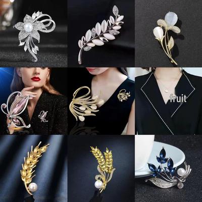 Элегантная Роскошная Брошь: Универсальная и изысканная булавка для пиджаков - дизайн в японском и корейском стиле