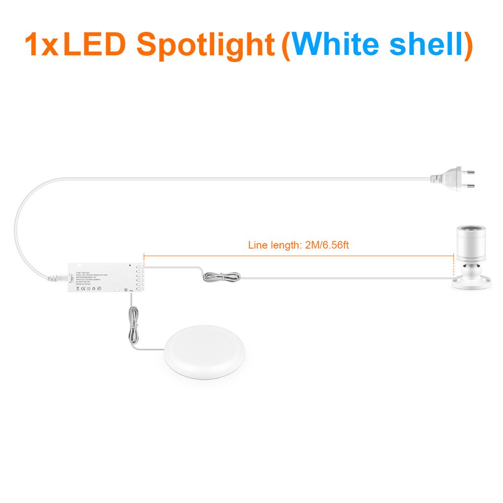 Коллекционный витринный шкаф Подполочные светодиодные точечные светильники с сенсорным диммируемым выключателем для вина, ювелирных изделий, игрушек, декоративное освещение