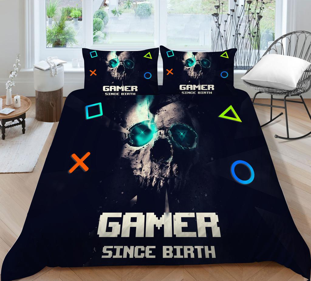 Комплект постельного белья для дома с игровой мышью, пододеяльник и наволочка, домашнее постельное белье для спальни, полноразмерный моющийся удобный пододеяльник, наволочка