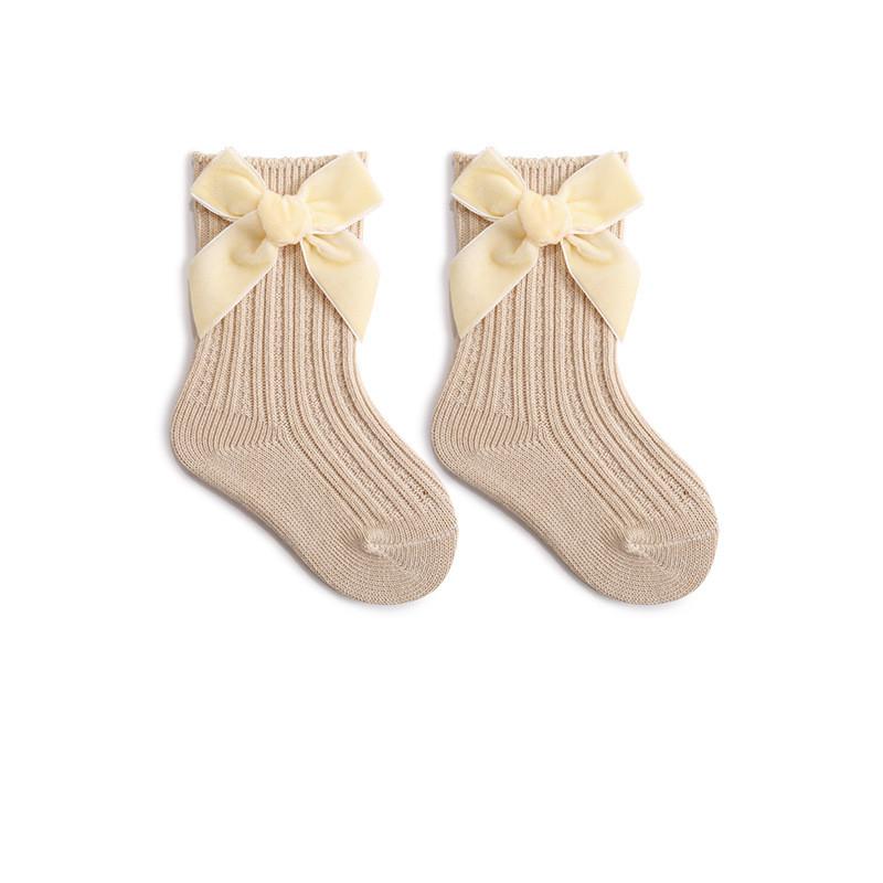 Chic Simplicity Prnicess Kids Girl Sock Sweet Bow Fashion Elegant Fashion Sock for Toddler Girl Autumn Spring Soft Cotton Sock