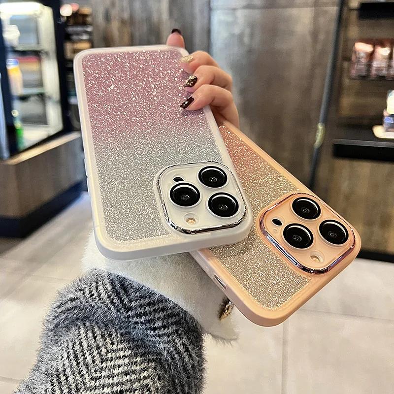 Для Xiaomi POCO X7 Pro X7Pro блестящий градиентный мягкий силиконовый чехол для Redmi Turbo 4 объектив камеры Protetcor противоударный чехол для телефона