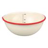 Fuji Enamel NR Bowl, 18cm, 1.2L, Enamel, Graduated, Red, BM-18B