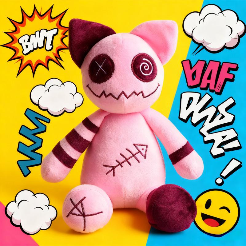 Zombie Cat Plush Toys Funny Sitting Cat Doll Soft Home Decoration Ornaments Skin-friendly Companion Doll Gifts For Friends