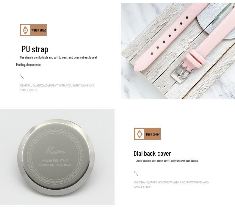 Женские водонепроницаемые часы с циферблатом-бабочкой - Модные, простые часы для студентов