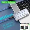 Корпус для твердотельного накопителя USB 4.0 40 Гбит/с USB-C M.2 NVMe SSD, внешний жесткий диск USB 4.0, коробка для Macbook, iPad, телефона, ноутбука