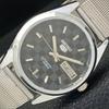 JAPAN SEIKO 5 AUTOMATIC MENS 6309A REFURBISHED BLACK COLOR DIAL WATCH A440297-9 Sk-a440297-1
