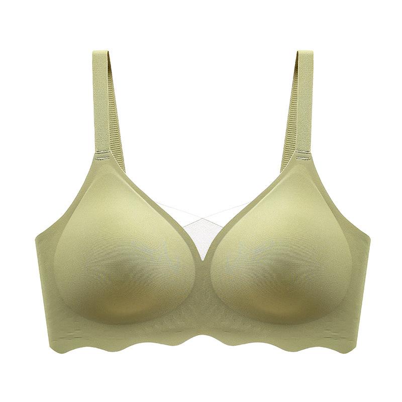 Цельное нижнее белье без маркировки для женщин, фиксированная чашка, мягкая поддержка, антипровисающий бюстгальтер со стальным кольцом и открытой спиной, бюстгальтер для сбора
