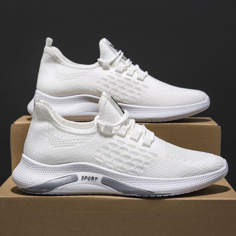 Мужская обувь Flyknit Mesh Дышащая повседневная обувь Спортивная обувь