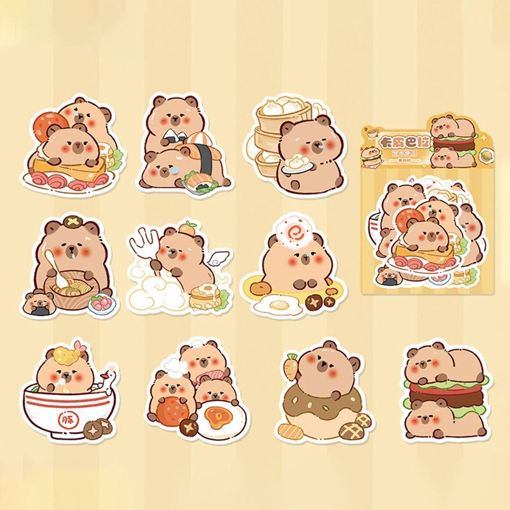 100 шт./пакет мультяшные наклейки капибара блокнот для записей детские игрушки наклейки для ноутбука