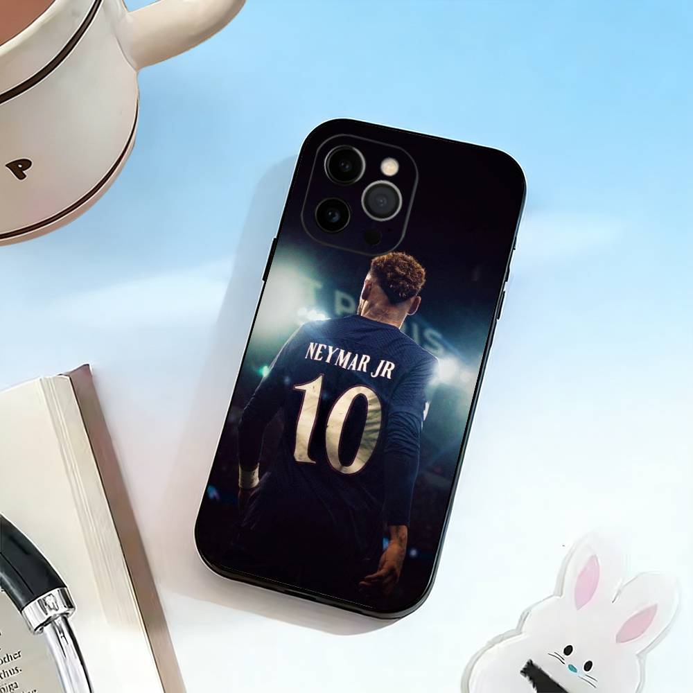 Футбольный 10 Для NEYMAR JR Чехол для телефона Для iPhone 17, 16, 15, 14, 13, 12, 11 Plus, Pro Max, Другие Мягкий Черный Чехол