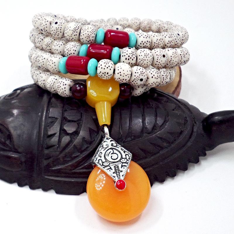 Imitation Star Moon Bodhi Multi-layer Bracelet Men's and Women's Buddha Beads Rosary Beads Multi-circle Bracelet Ethnic Style Pendant Yiwu Small