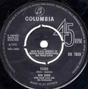7-дюймовая пластинка KEN DODD, GEOFF LOVE & HIS ORCHESTR - Tears DB7659 Columbia 1965 UK Поп Б/у