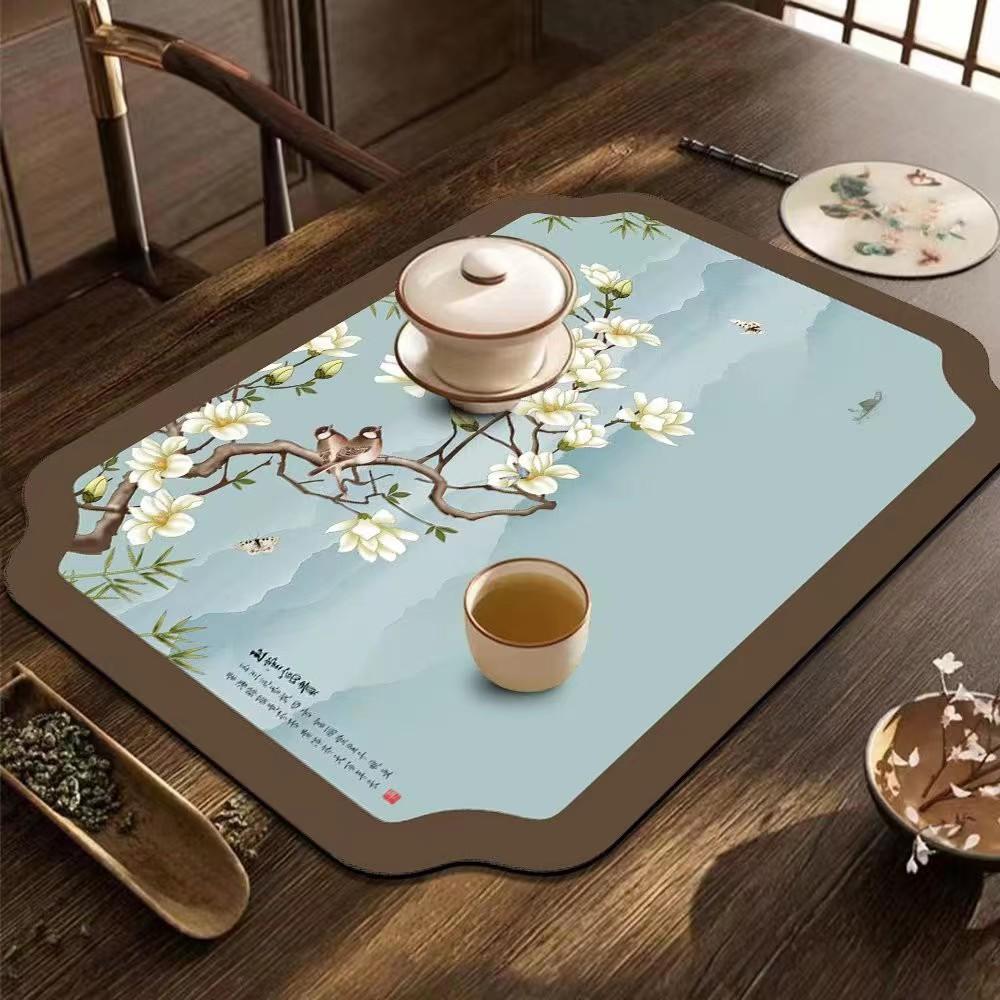 Быстросохнущий диатомовый иловый коврик для посуды, впитывающий коврик для сушки посуды, быстросохнущий дренажный коврик для кофемашины