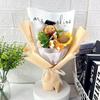 New Lovely Bear Simulated Flower Bouquet Crochet Sunflower Handmade Sunflower Flowers Animal Bouquet Graduation Ceremony