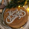 1~10PCS Merry Christmas Sign 2024 Xmas Tree Decoration Wooden Door Wall Hanging Ornaments Board for Holidays Indoor Outdoor Home