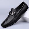 Genuine Leather Crocodile Pattern Gommino Plus Size Lazy Driving Shoes Casual Shoes Cowhide Men's Shoes
