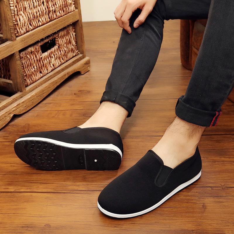 Зимние теплые подошвы из говяжьей жилы, мужская повседневная обувь с бархатной подкладкой для ног, обувь из хлопка для мужчин среднего и пожилого возраста