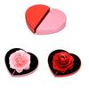 Creativity Jewelry Box Specially Designed Rose Flower Ring Box Ring Box 3d Heart Shape Rotating