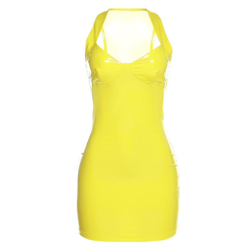 Женские осенние сексуальные платья-комбинации с V-образным вырезом и тонкой талией