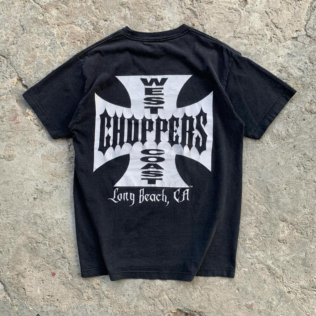 Летняя хлопковая уличная одежда West Coast Choppers Принт бренда Tide Футболка с коротким рукавом Ретро одежда HighStreet Casaul Свободный топ Футболка