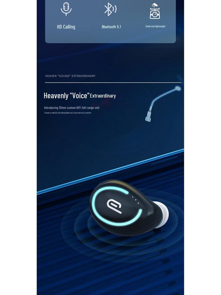 Мини-невидимый Bluetooth-наушник i8: Беспроводные, С шумоподавлением, Длительное время ожидания, Одиночные вкладыши.