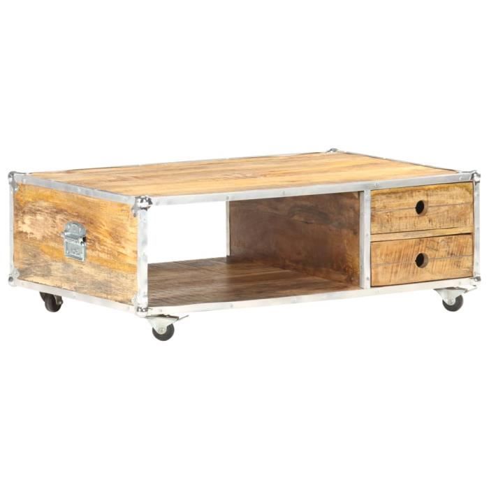 VidaXL Coffee Table 89x59x33 Cm Solid Raw Mango Wood